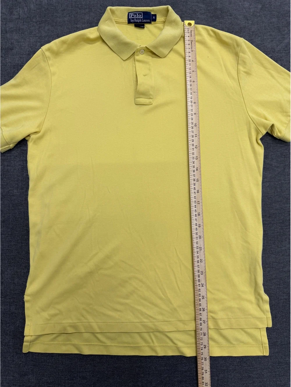 Polo Ralph Lauren Yellow Polo Shirt with Blue Logo